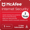McAfee Internet Security 2 Years 1 Device